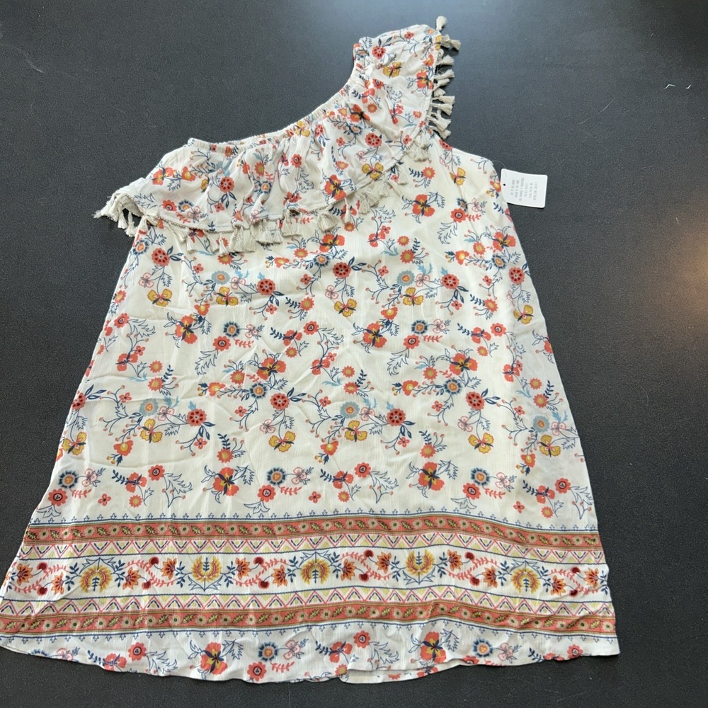 Taylor And Sage Sleeveless Dress‎ M Cottage Core Floral Tassel Boho Drape Sleeve